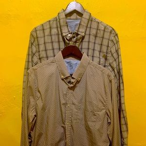 Lot of 2 Banana Republic Luxe Poplin shirts